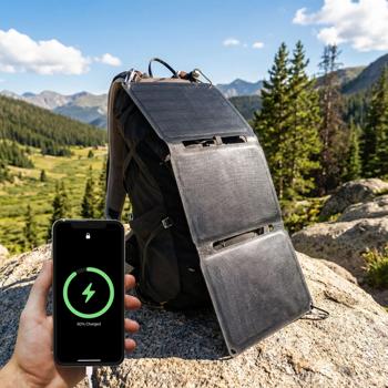 Mobile, foldable solar panel, 20W, USB-C: Efficient energy with 3 monocrystalline solar cells - ideal for outdoor, hiking & camping