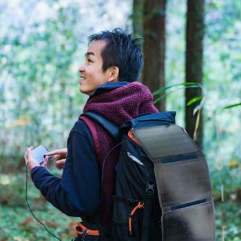 Preview: Mobiles, faltbares Solarpanel, 20W, USB-C: Effiziente Energie mit 3 monokristallinen Solarzellen – Ideal für Outdoor, Wandern & Camping