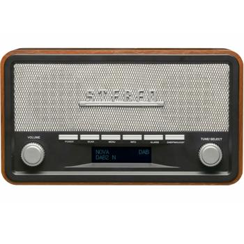 Preview: Radio DAB+/FM Vintage - Boîtier Bois Véritable - Réception Numérique/Analogique - Bluetooth, AUX, Réveil, Son Stéréo 2x2W
