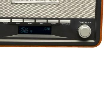 Preview: Radio DAB+/FM Vintage - Boîtier Bois Véritable - Réception Numérique/Analogique - Bluetooth, AUX, Réveil, Son Stéréo 2x2W