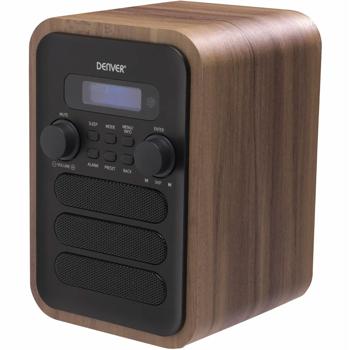 Retro DAB+/FM radio, wood look, gray: Digital radio with an elegant design - a sound wonder for nostalgic enjoyment & clear stations