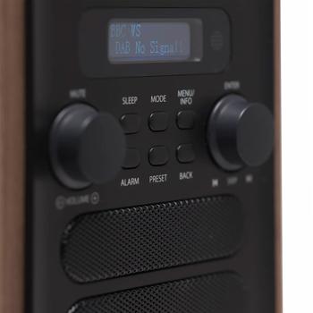 Preview: Radio DAB+/FM Rétro - Aspect Bois Gris - Bluetooth, 40 Préréglages, Écran Élégant, Réveil, Réception Numérique/Analogique - CH11160