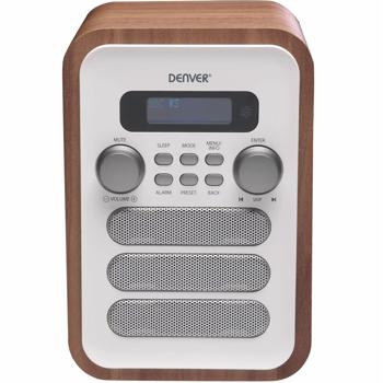 Preview: Radio Rétro Numérique DAB+/FM - Son Parfait, Bluetooth, 40 Présélections - Design Bois Blanc - Réveil, Antenne Télescopique