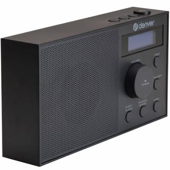 Preview: Modern DAB+/FM radio with clock & double alarm: Black - A clock radio for clear sound & a relaxed wake-up every morning