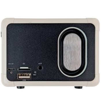 Preview: Kompakter Mini-Bluetooth Lautsprecher im 50er Kofferadio-Retro-Stil - kabelloses Musikerlebnis, perfekt für Fitness, Strand, Party oder im Homeoffice