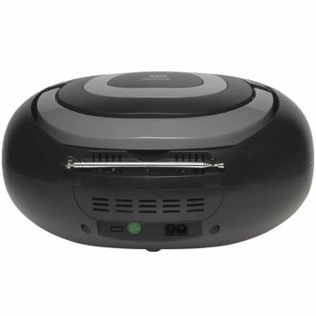 Preview: Boombox Lecteur CD Portable - Bluetooth, MP3 USB, AUX, Casque - Son Puissant 2x2W RMS, Lumières LED - Idéal Fêtes/Maison/Voyage