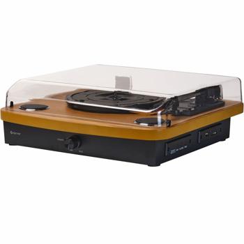Preview: Retro turntable with dual Bluetooth, brown: First-class retro sound & great looks - for vinyl fans who want to fully enjoy their collection