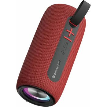 Preview: Mini Haut-Parleur Portable Bluetooth Bordeaux - Son Stéréo TWS & Lumières RGB Dynamiques - Autonomie 3h, USB-C, AUX, Micro SD