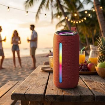 Portabler Mini Bluetooth-Lautsprecher, bordeaux - Geniessen Sie Ihre Lieblingsmusik mit kristallklarem Klang. Für Zuhause, Partys und unterwegs