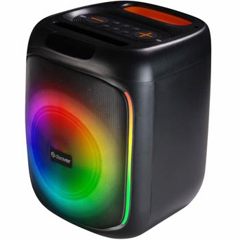 Dynamischer Bluetooth-Partylautsprecher mit 6,5-Zoll-Tieftöner für kraftvollen Bass & farbenfroher LED-Show - Ideal für Partys, Grillabende & Workouts