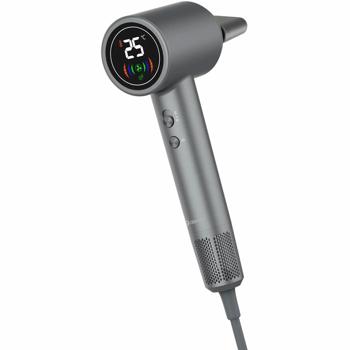 Asciugacapelli ad alte prestazioni da 1400 W, grigio scuro, display a LED, per un‘asciugatura rapida e risultati brillanti - Perfetto per l‘uso professionale