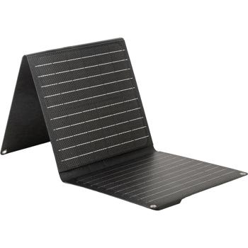 Preview: Pannello solare pieghevole 21W monocristallino – Caricabatterie solare portatile IP65 con connettore compatibile MC4, adattatore DC, occhielli e moschettoni per campeggio