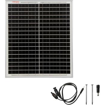 Preview: Pannello solare premium da 20 watt con connessione compatibile MC4 e cavo da 1,2 m (DC a MC4) – modulo solare 40 x 35 x 2 cm con telaio robusto, tensione 21,8 V