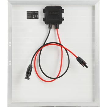 Preview: Pannello solare premium da 20 watt con connessione compatibile MC4 e cavo da 1,2 m (DC a MC4) – modulo solare 40 x 35 x 2 cm con telaio robusto, tensione 21,8 V