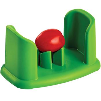 Preview: Multi-hachoir - Coupe-légumes efficace pour tomates cocktail, fraises, raisins - Lame acier inoxydable - Couleur verte - Salades & snacks vite préparés