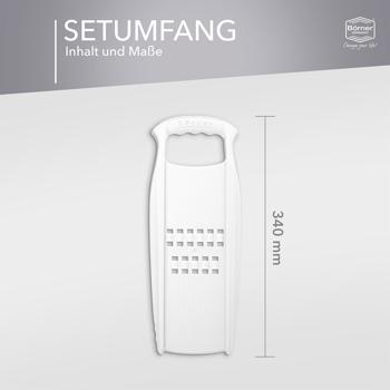 Preview: Profi Rösti-Reibe weiss - Ideal für knusprige Röschti & Zucchinipuffer - Made in Germany - BPA-frei - Schnelle Kartoffelverarbeitung - 34x13x3,7 cm