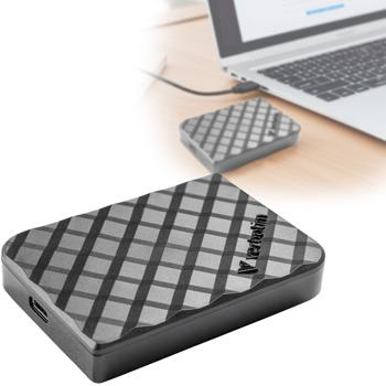 SSD Festplatte 1TB, USB 3.2, Typ C, Mini Diamond, schwarz: Ein ultraschneller Speicher für PC, Mac & Handy