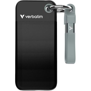 Ultra-compact SSD 1TB, USB 3.2, Type-C, Pocket, black-grey: External hard drive - Ultra-fast storage for PC/Mac/mobile phone