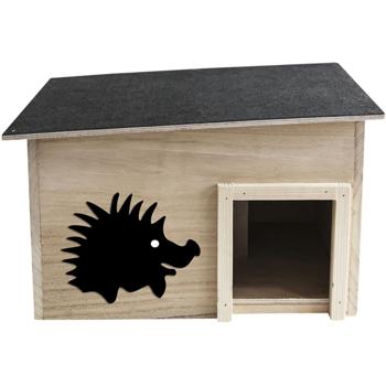Casetta per ricci di alta qualità in legno FSC, 40x32x24 cm - riparo sicuro, ideale come ausilio per il letargo e per la nidificazione