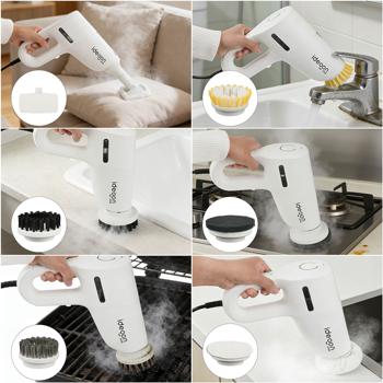 Preview: Professional 3-in-1 Steam Cleaner & Floor Steam Mop: 1200W Handheld Device Against Bacteria Without Chemicals for Floors, Bathroom, Furniture – Ready in 15s