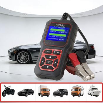 Preview: Digital 5-36V battery tester with 2.4 inch LCD colour display, car battery tester for wet AGM gel EFB lithium, 12V 24V start test