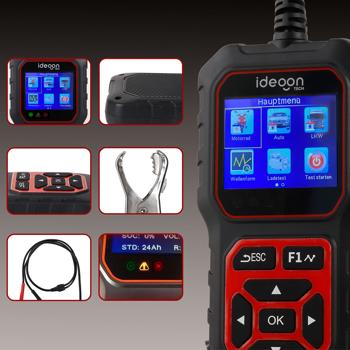 Preview: Digital 5-36V battery tester with 2.4 inch LCD colour display, car battery tester for wet AGM gel EFB lithium, 12V 24V start test