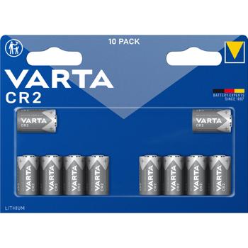 10er-Set Photo Lithium-Batterie, CR2, 880 mAh, 3 Volt