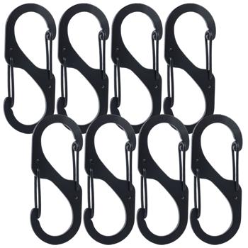 Mousquetons en S, set de 8, 5 x 2,2 cm : Crochets robustes à usages multiples pour un maintien sûr - La solution intelligente pour l‘ordre dans la maison, le garage & l‘extérieur