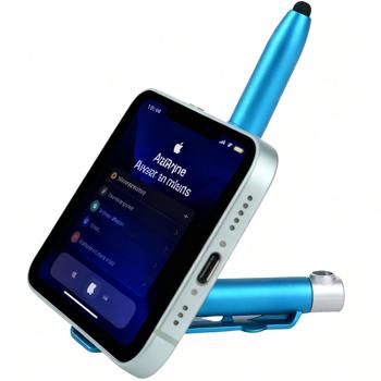 Preview: Penna a sfera 4-in-1 con lampada LED, pennino touch per tablet e funzione supporto per cellulare, set da 5 – set di penne multifunzione per ufficio, uso quotidiano e viaggio