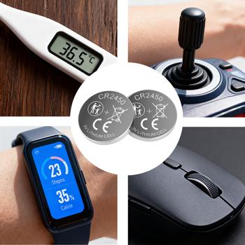 Preview: 10-pack CR2450 lithium button cells 3V batteries, 620 mAh high capacity, long-lasting 3-volt battery for car keys and smart home devices