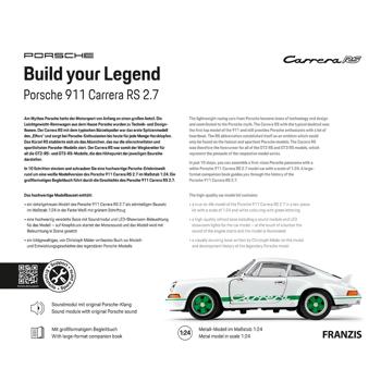 Preview: Exklusiver Porsche 911 Carrera RS 2.7 Modellbausatz – Hochwertiges Experience Kit mit Original Sound & Sammler-Modell 1:24 – Perfekt für Fans