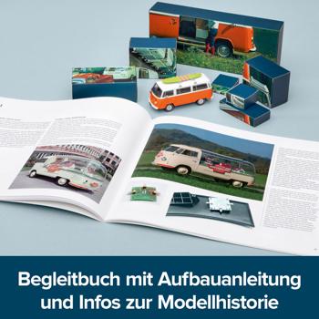 Preview: Exklusiver VW Bulli Adventskalender T2 - Mega Geschenk für Männer & Oldtimer Fans - Modellbausatz mit Original Motorsound & Buch