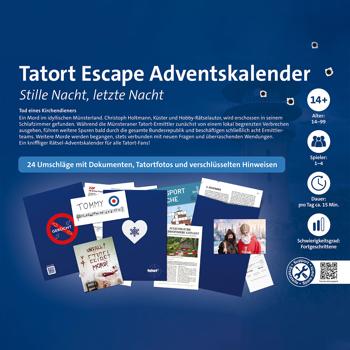 Preview: Spannender Tatort Escape Adventskalender ’’Stille Nacht, letzte Nacht’’  – Krimi-Rätsel für Erwachsene & Familie – Ideales Geschenk mit hohem Spielspass
