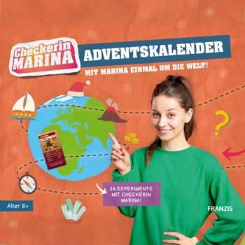 Preview: Tolle & spannende Checkerin Marina Experimente Adventskalender - 24 CheXperimente Weltreise für Kinder ab 8 Jahren zu Technik & Natur