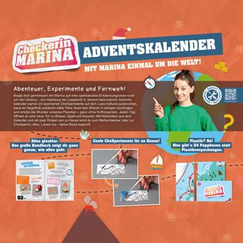 Preview: Tolle & spannende Checkerin Marina Experimente Adventskalender - 24 CheXperimente Weltreise für Kinder ab 8 Jahren zu Technik & Natur