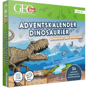 GEOlino Calendrier de l’Avent Dinosaures - 24 Expériences Fascinantes - Kit Complet pour Enfants dès 8 Ans - Éducatif & Écologique - Produit en allemand