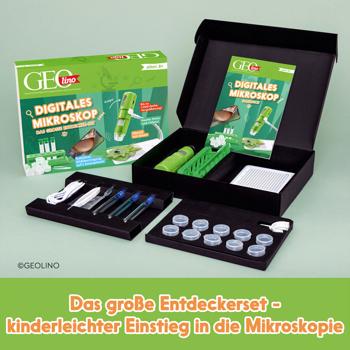 Preview: GEOlino Digitales Mikroskop - Digitalmikroskop für Kinder ab 8 Jahren, 1000-fache Vergrösserung, inkl. Zubehör & Forscherbuch