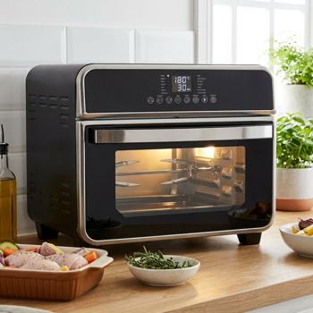Multifunctional mini oven 1600 W: Compact all-rounder with hot air fryer, grill & drying function - for versatile & healthy cooking