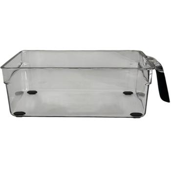 Preview: Transparenter Kühlschrank-Organizer mit Griff 28,2 x 15,5 x 8,7 cm - multifunktional, ideal für Kühlschrank, Küche oder Schrank 