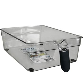 Preview: 2er-Set Transparenter Kühlschrank-Organizer mit Griff 31,2 x 19,9 x 8,7 cm - multifunktional, ideal für Kühlschrank, Küche oder Schrank 