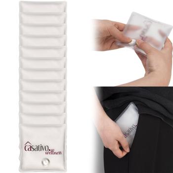 Chauffe-mains Réutilisables Lot de 12 - Chaleur Agréable & Durable 50°C - Sans Pile, Électricité - Pour Sport, Randonnée, Pêche 10x10x2cm