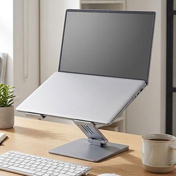 Universal Notebook-Ständer mit 8-Port-Dockingstation: ein ergonomischer Arbeitsplatz & aufgeräumter Schreibtisch für Büro & Homeoffice
