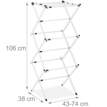 Preview: Effizienter Wäscheständer klappbar & ausziehbar, weiss: Ein flexibler Wäscheturm mit 11 Stangen für schnelles Trocknen Preview: Effizienter Wäscheständer klappbar & ausziehbar, weiss: Ein flexibler Wäscheturm mit 11 Stangen für schnelles Trocknen