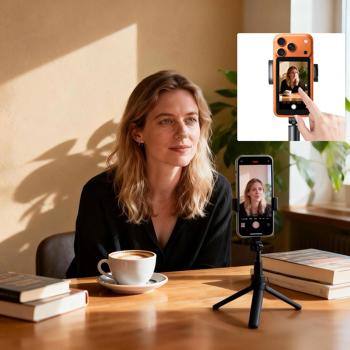 Preview: Magnetic smartphone selfie monitor - 4.02-inch vlogging display, 480x800 pixels, Bluetooth 5.0, USB-C charging port for content creators