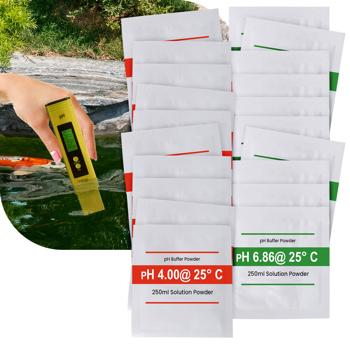 Preview: Professional 20-piece pH calibration solution set, high-precision pH 4.00 & pH 6.86 buffer solutions, maximum performance for your pH meter