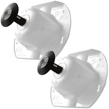 Set of 2 practical white safety fruit holders for slicer & grater – maximum safety, effortless slicing without risk, universally usable