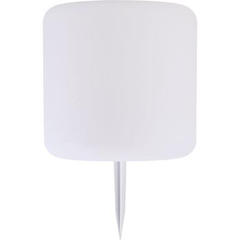 Preview: Moderne lampe de table cylindrique LED solaire & luminaire de jardin avec piquet de terre, changement de couleur RVBW, rechargeable par USB, IP44 résistant aux intempéries – idéale pour votre jardin