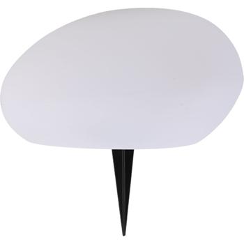 Preview: Élégante pierre solaire LED lampe de jardin IP44 : pierre décorative avec changement de couleur & pique de terre, blanc chaud & multicolore, projecteur solaire résistant aux intempéries, 22,4 cm