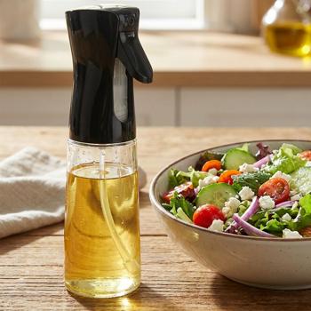 Preview: Lot de 2 pulvérisateurs d’huile premium & atomiseurs de vinaigre en verre de 200 ml chacun – Idéal pour friteuse à air chaud, salades & grillades – Élégant flacon pulvérisateur 6x20 cm pour une cuisine saine au quotidien