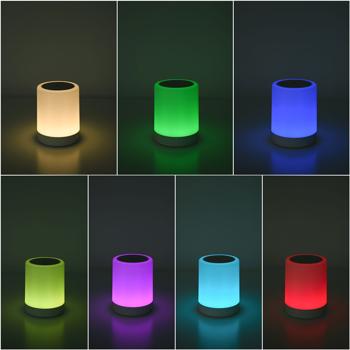 Preview: Lampe de table rechargeable avec commande tactile, 6 couleurs de lumière et blanc chaud, recharge pratique par USB‑C, anse intégrée pour la suspendre